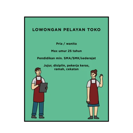 lowongan pelayan toko